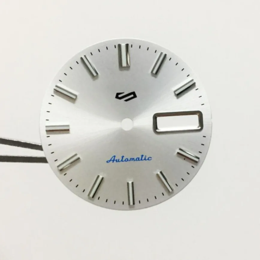 NH36 Dial Day Date White Black Green Luminous Dial 28.5mm for NH36A/4R36 Movement Watch Accessories