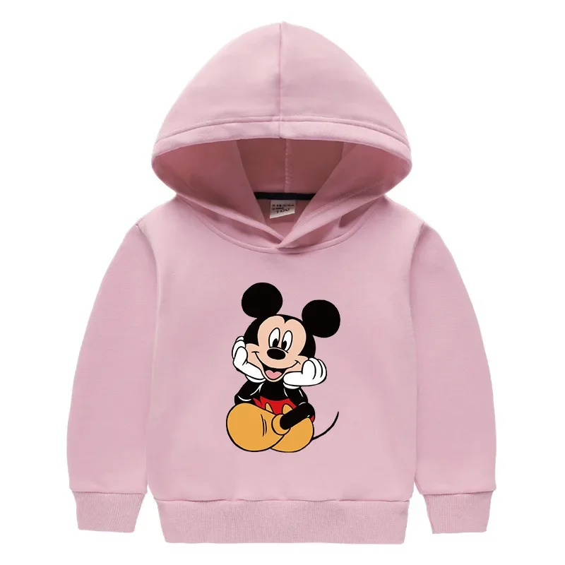 

Disney Mickey Mouse and Donald Duck Children's Hooded Sweatshirt Winter Fleece Long-sleeved T-shirt Children's Top Jacket