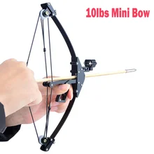 

10lbs Mini Composite Bow Archery Short Axis Triangle Bow and Arrow Creative Toys Outdoor Archery Competitive Shooting Toy
