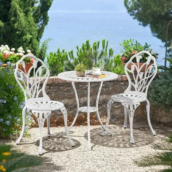 3-Piece Cast Aluminum Bistro Set 1