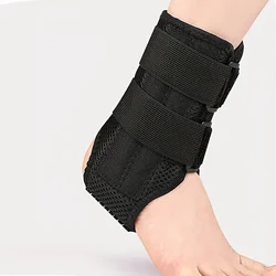 Enhanced Elastic Ankle Compression Sleeve with Double - Sided Support and Breathable Mesh (Black)