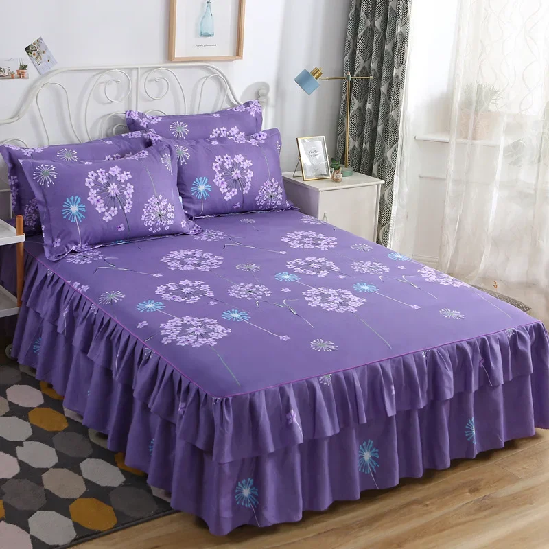 Bed Sheet Lace Skirt Elastic Fitted Double Bedspread Mattress Cover Bedding King Size Bedsheet