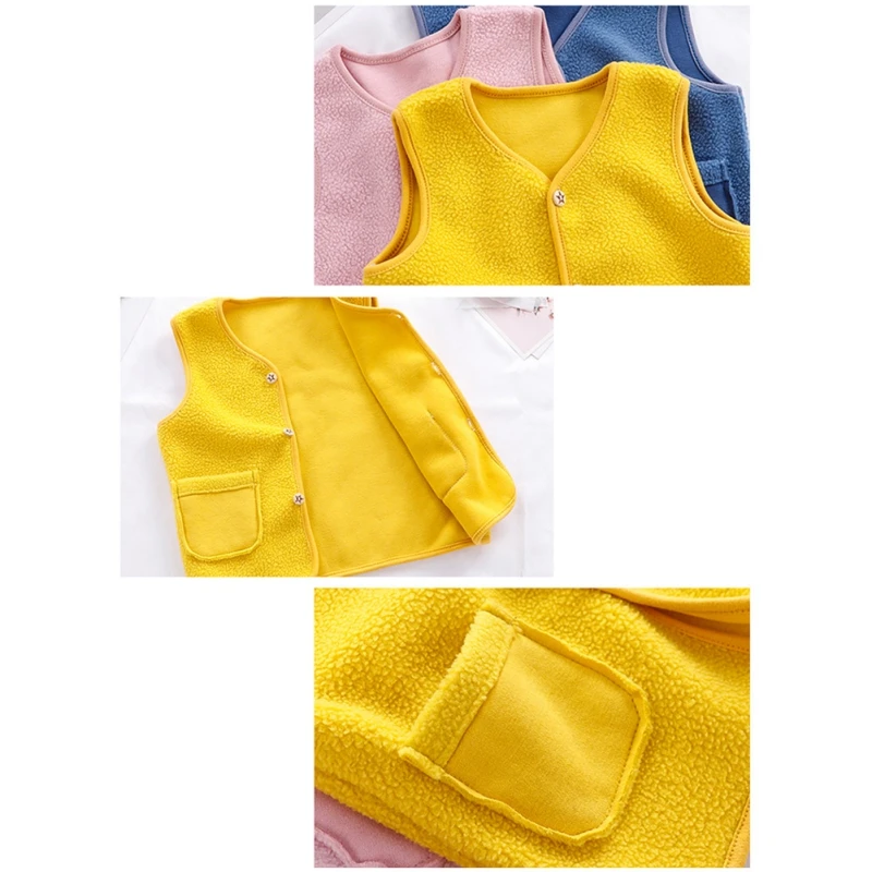 Autumn Winter Children Boys Girls Warm Fleece Baby Waistcoats 0-1Y Children Thicken Warm Outerwear baby waistcoat