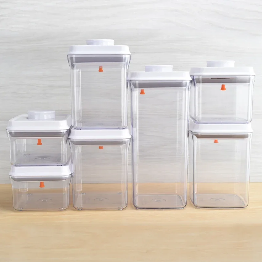 Milk Powder Keeping Airtight Transparent Food Storage 7pcs Dry Food Storage Container