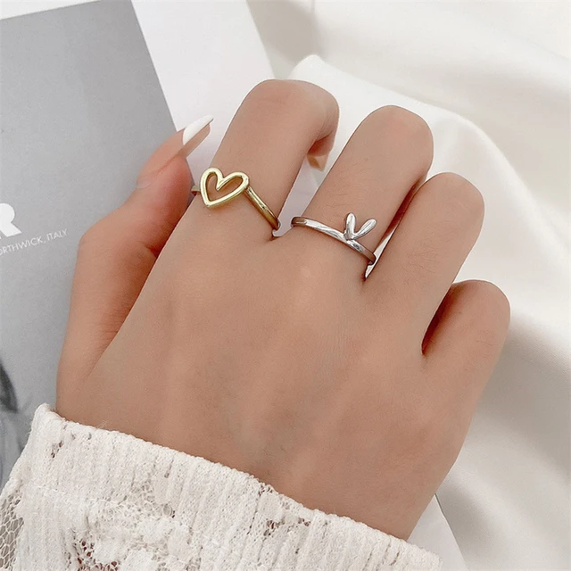 BLOOM STYLE New Fashion Simple Cross Heart 925 Original Silver Diamond Ring  For Womens Girls Silver Diamond Silver Plated Ring Price in India - Buy  BLOOM STYLE New Fashion Simple Cross Heart