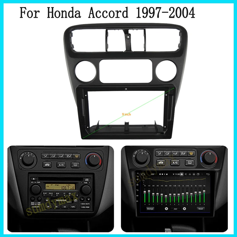 

9 inch big screen 2 Din android Car Radio Fascia Frame for HONDA ACCORD 1997 1999 2000 2002 2003 car panel.