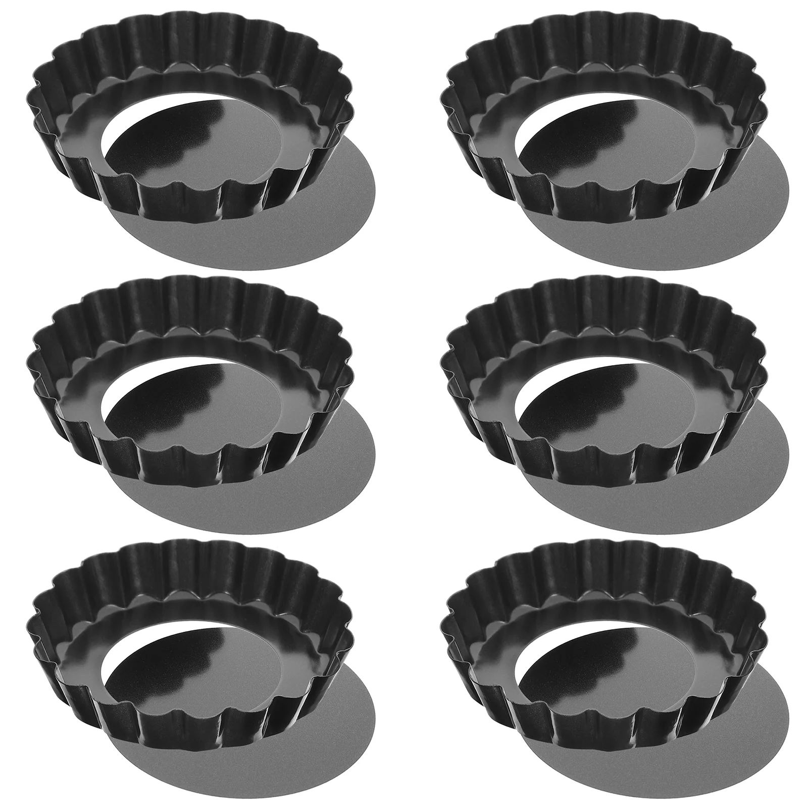 

Egg Tart Tray Mini Cake Pans for Baking with Removable Bottoms Pie Accessories Hand Molds Cupcake