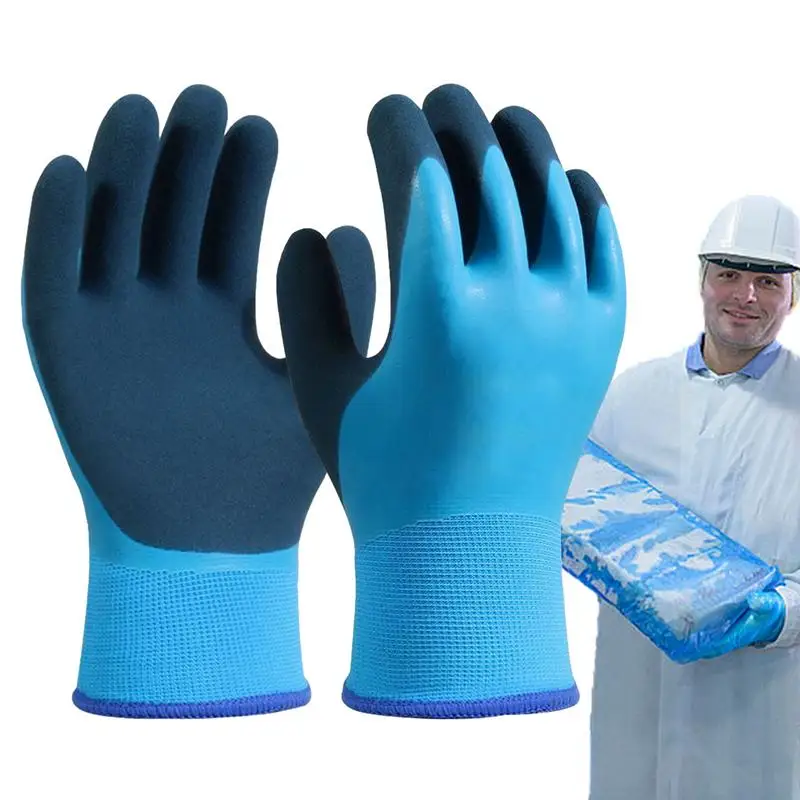 Car Washing Waterproof Winter Thermal Work Gloves Garden Antifreeze Freezer Gloves Freezer Cold-resistant Fishing