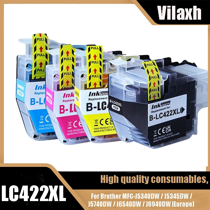 

Vilaxh high Capacity LC422XL LC422 Compatible Ink Cartridge For Brother MFC-J5340DW MFC-J5345DW MFC-J5740DW MFC-J6540DW J6940DW