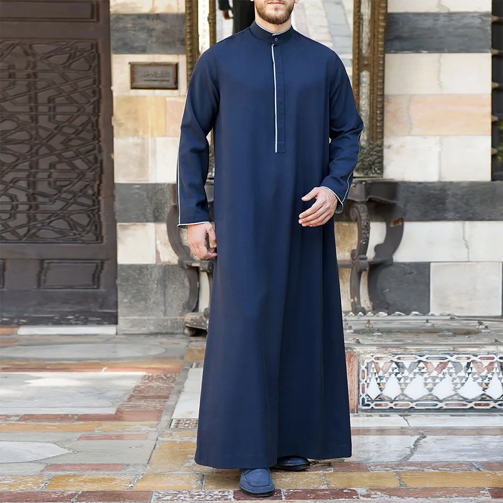 Arabic Islamic Clothing Ramadan Men Muslim Jubba Thobe Robes Musulman