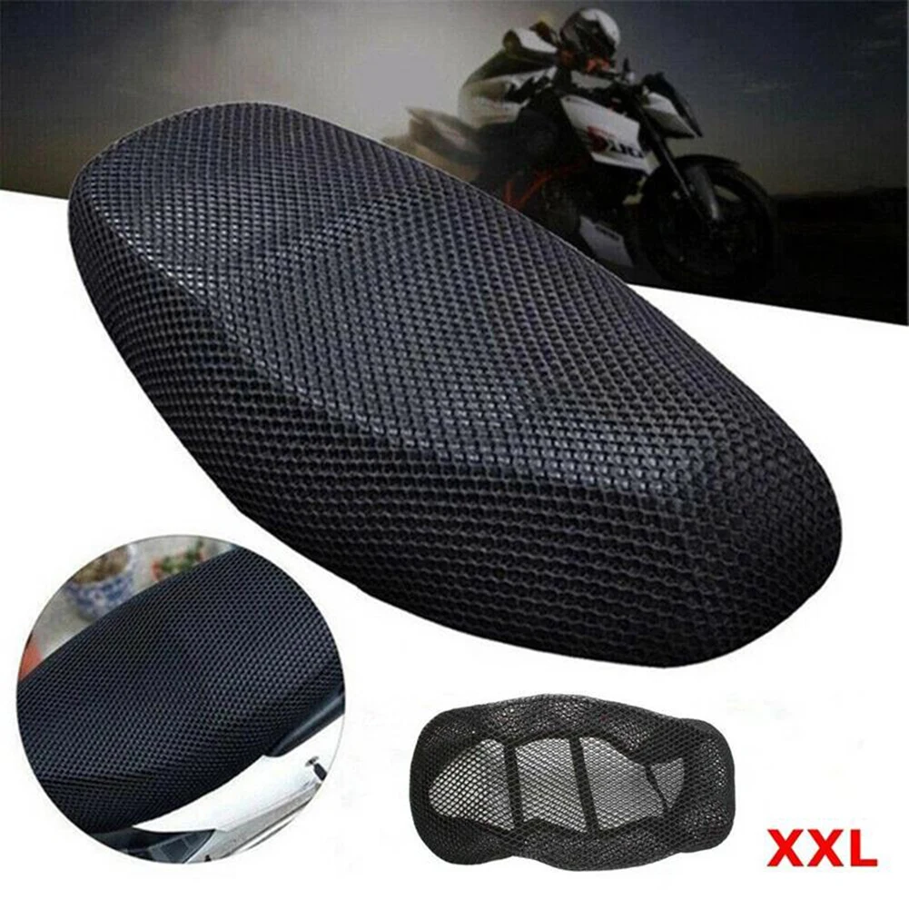 1x Motorcycle Breathable Seat Cover Motor Electric Bike Mesh Seat Cover 3D Net Protector Black Pads Accessories motorcycle seat cover cafe racer cool seat covers 3d mesh protector motorcycle accessories parts for bmw r1200gs adv gs or ktm