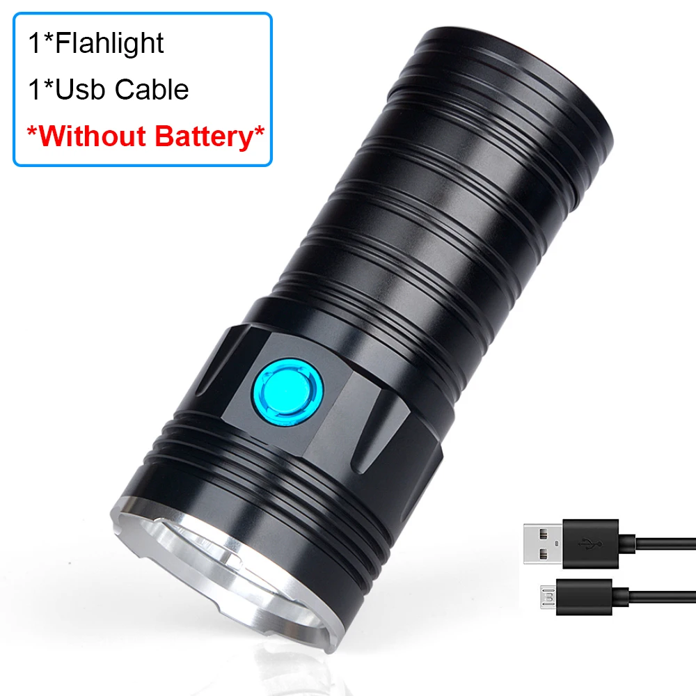 Powerful LED Flashlight Super Bright Ultra High Lumens Linternas 18*XML T6 Taschenlampe Waterproof Torch Light USB Rechargeable usb rechargeable torch Flashlights