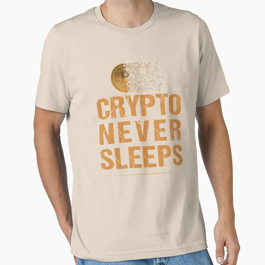 Vintage 100% Cotton Bitcoin Logo T-Shirt for Men, Large Adult Sizes S-6XL