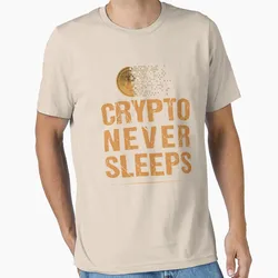 Vintage 100% Cotton Bitcoin Logo T - Shirt for Men, Large Adult Sizes S - 6XL (Beige)