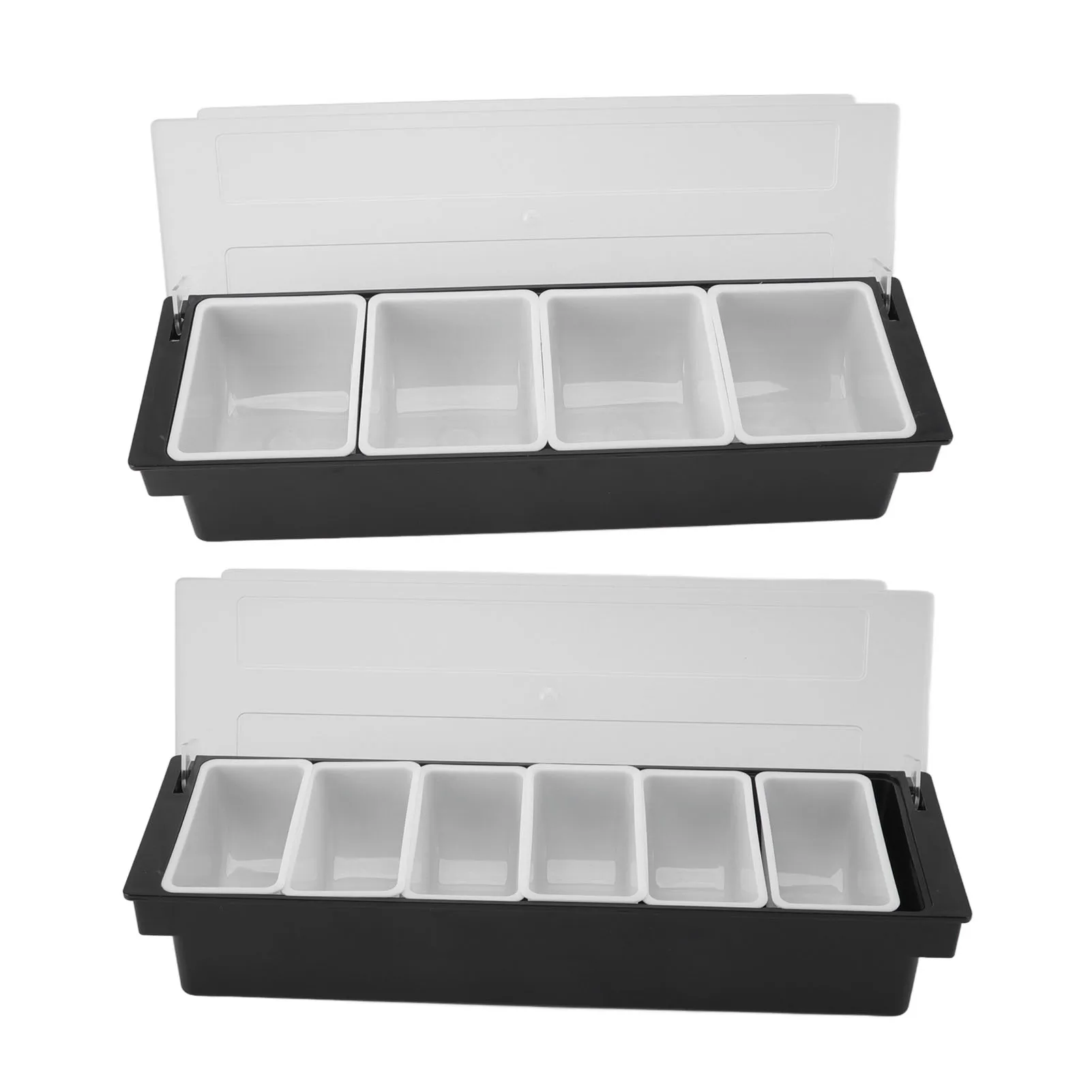 Condiment Caddy Durable Plastic Transparent Lid Detachable Design Multifunction Bar Fruit Caddy for Vege Fruit Seasoning