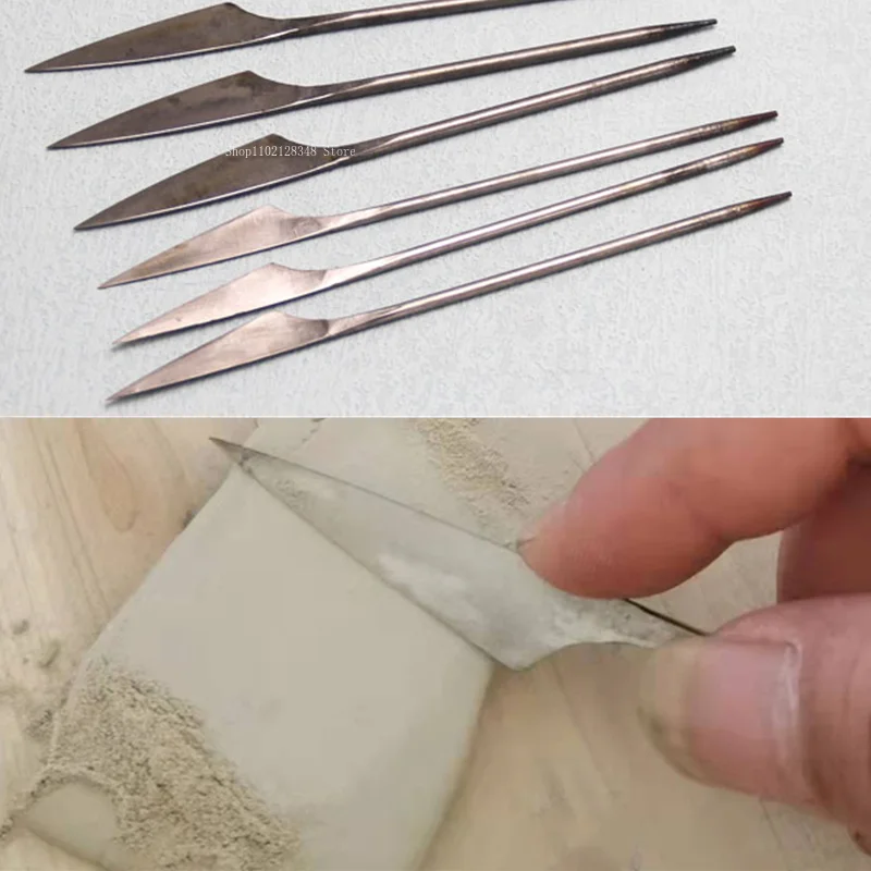 세라믹 조각 칼 DIY 점토 조각 트리밍 조각, 스테인레스 스틸 조각 칼, 도자기 점토 만들기 도구 용품