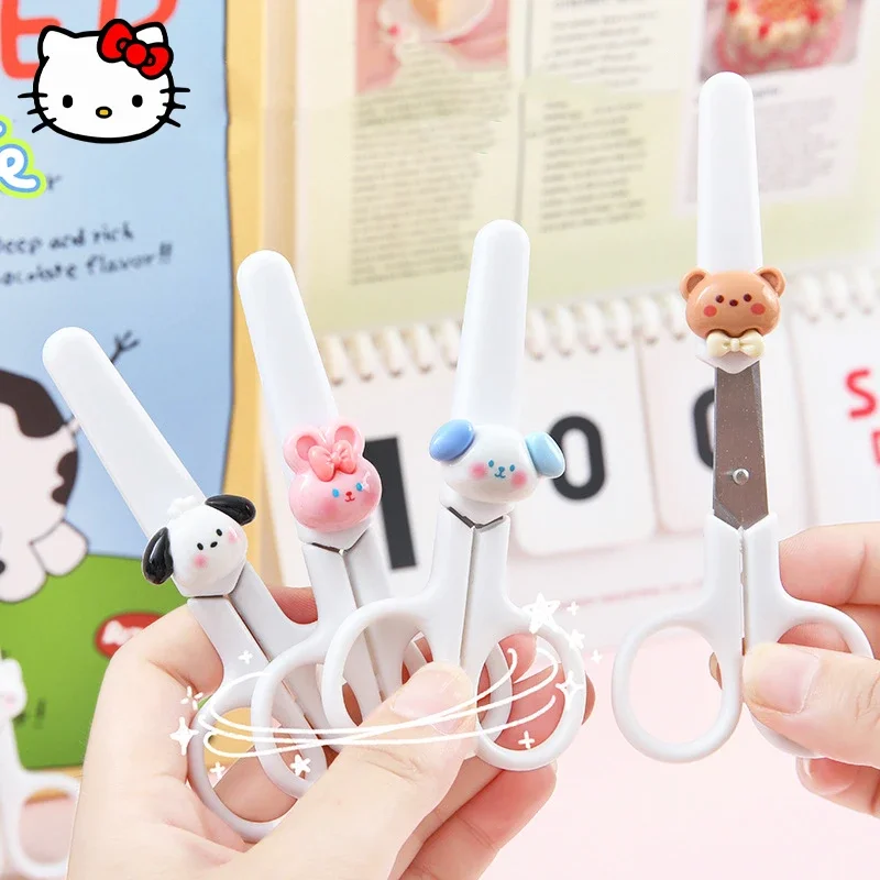 

Kawaii Sanrio Scissors MyMelody Kuromi Cinnamoroll Cute Cartoon Student Stationery Girl Portable Stainless Steel Utility Knife