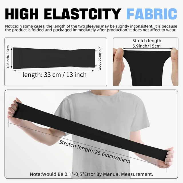3/6Pcs Unisex Cooling Arm Sleeves Cover Sports Running Uv Sun Protection Outdoor Men Fishing Cycling Sleeves for Hiding Tattoos 5