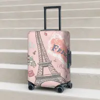 Eiffel Tower Graffiti Suitcase Cover Paris Fashion Travel Protection Flight Practical Luggage Supplies Xmas Gift 1