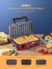 Sandwich Maker, 3 in 1 Waffle Maker with Removable Plates, 1200W Panini Press with Interchangeable Non-Stick Plates, Ind 4