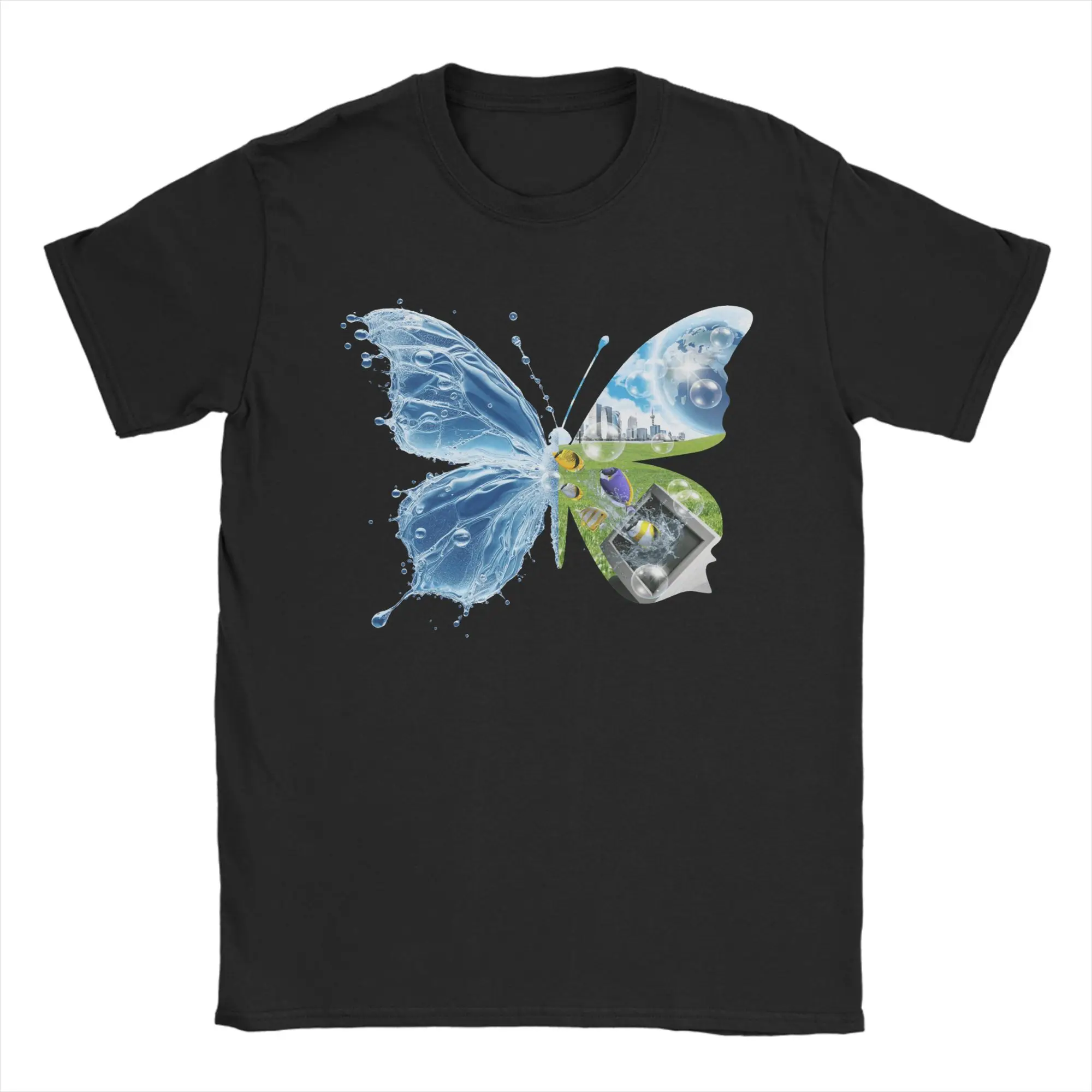 Frutiger Aero Men's Fashion Collection: Comfy & Stylish 100% Cotton Crew Neck Short Sleeve T-Shirt
