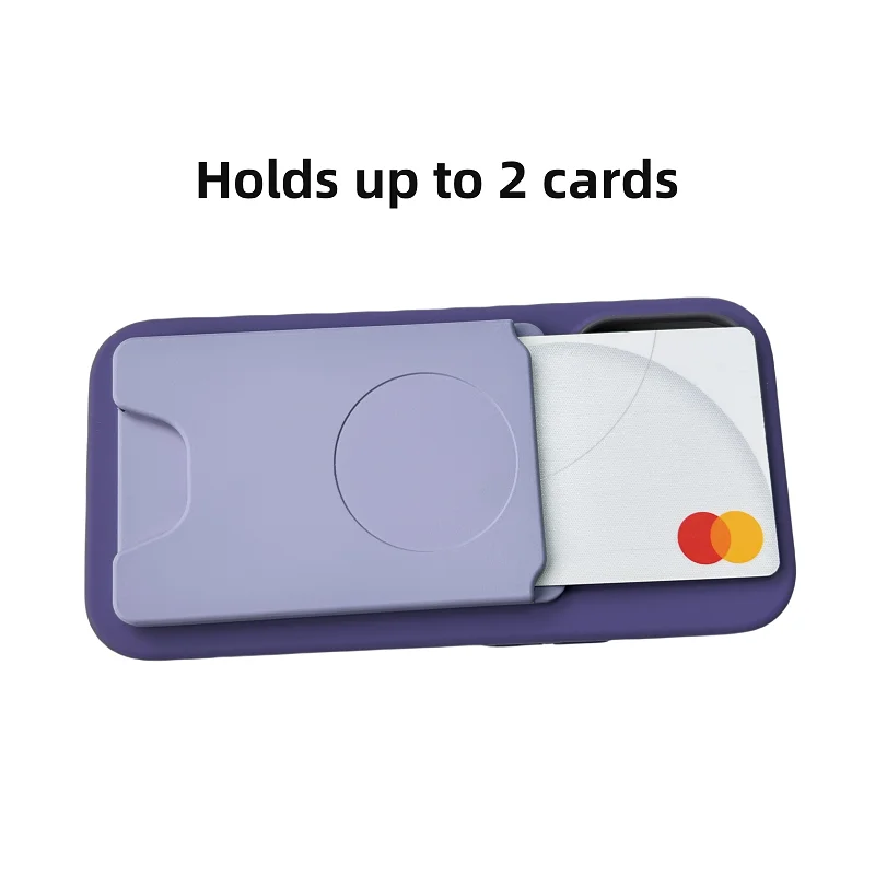Magnetic iPhone Rubber Card Wallet Strong Suction Magnetic Wallet Phone Case For iPhone15/14/13/12Series Card Holder Phone Cover