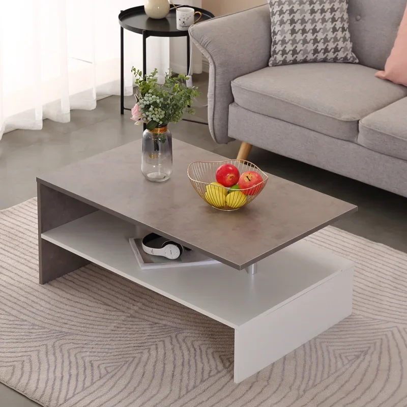 Rectangular coffee table, modern, simple, light and luxurious home living room, creative small unit, multifunctional sofa