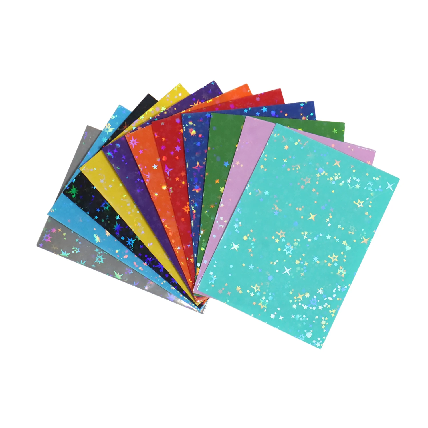 100 PCS/LOTLittle Star Laser Flashing Cards Sleeves 66x91 Foil Idol Photo Holographic Trading Shield Magic Protector Cards Cover bag photo storage inner pages binder photocards collect idol sleeves 3 inch photo album kpop photocards binder photo organizer