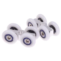 2Pcs Shower Room Copper Four-wheel Hanging Pulley Roller For Bathroom Glass Slide Door Waterproof Bearing Crane Toilet Door 2