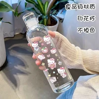 Hello Kitty Niche Cup High Value Cute Water Cup 500ML Transparent Animation Cartoon Printing Internet Celebrity Custom Wholesale 2