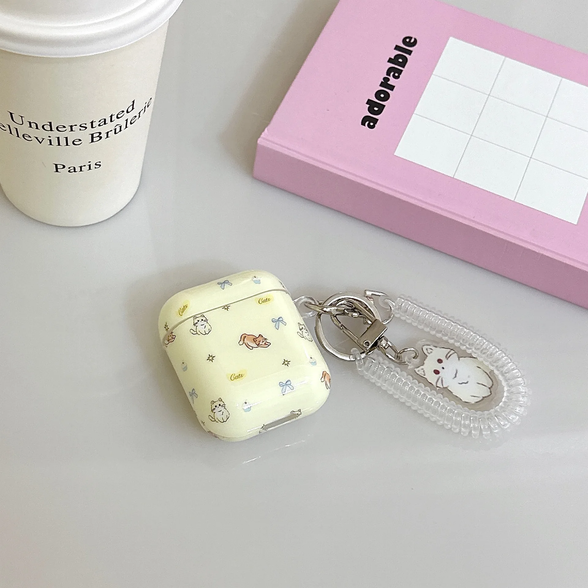 Cartoon 3D Cat Chain Earphone Case For Airpods