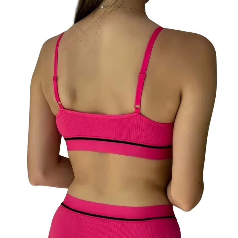 Femmes coton bustiers soutien-gorge sans fil couleur unie