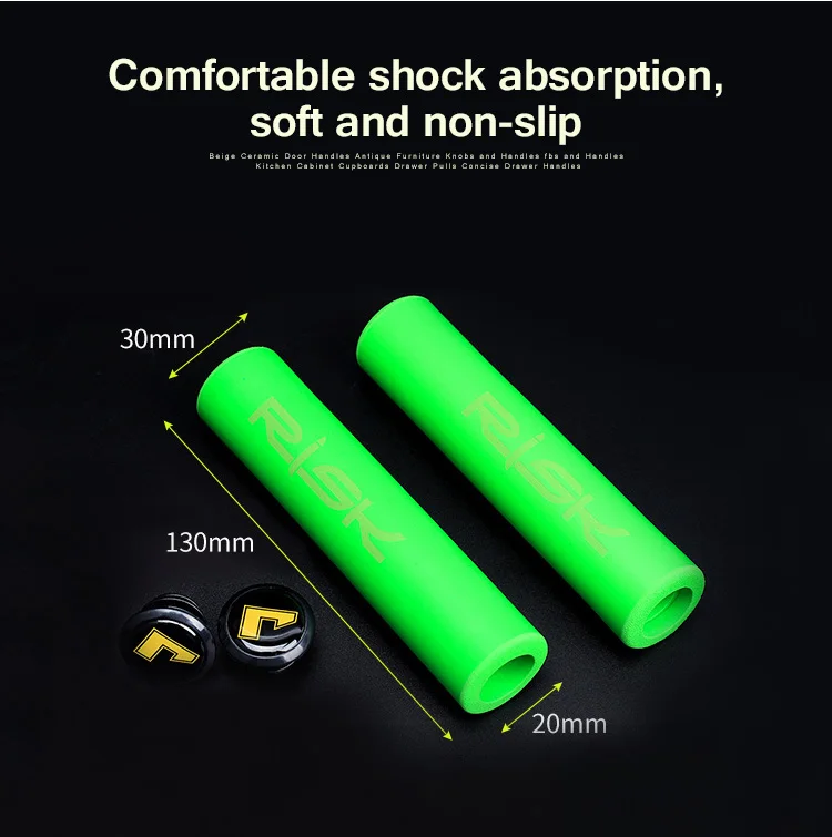 Description Picture 3 of itemRisk 1 Pair Bicycle Silica Gel Handlebar Grips MTB Ultra-light Antiskid Soft Removeable Plastic End Plugs Bike Handle Bar Grips