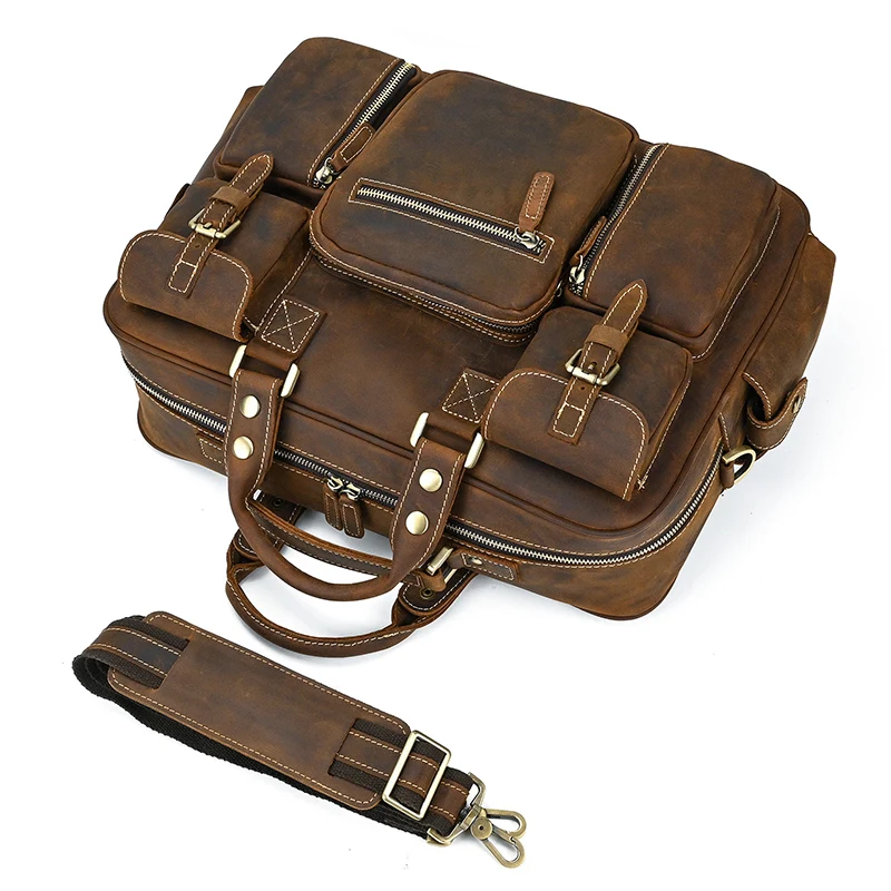 Distressed Large Leather Lenovo Mens Messenger Laptop Bag Briefcase
