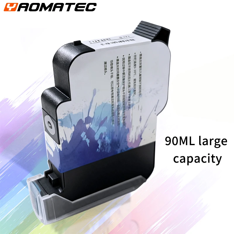 YAOMATEC 90ML big capacity  Handheld thermal inkjet Printer Fast Dry Eco Solvent