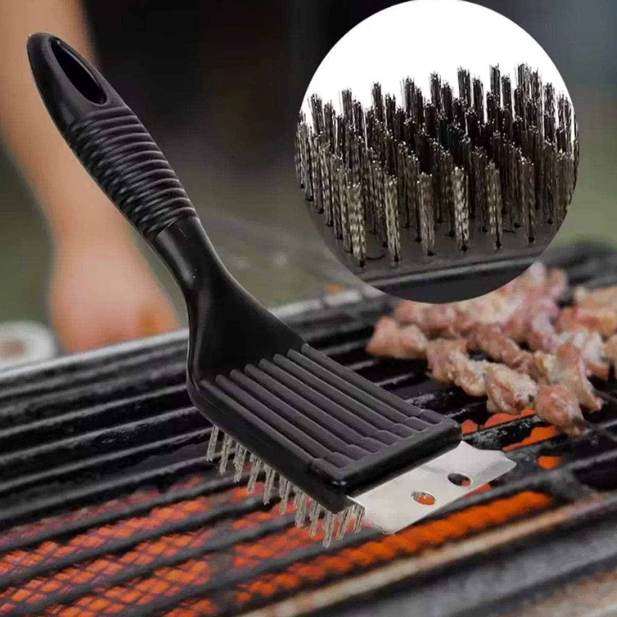 Grill Brush and Scraper Cleaning Stainless Steel Wire