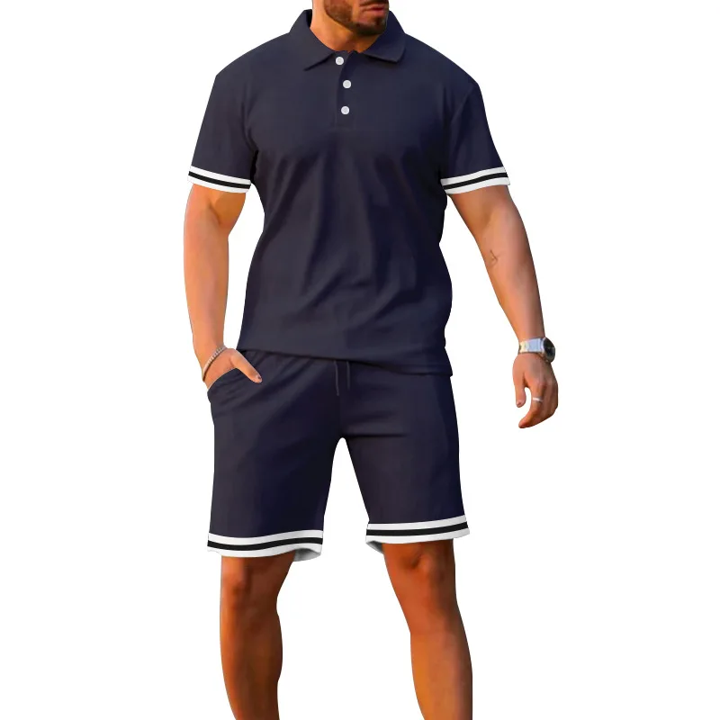 Summer Men's suit Fashion Sportswear Men's Short sleeve T-shirt + Sports Shorts Suit Men's casual men's jogging suit M-3XL