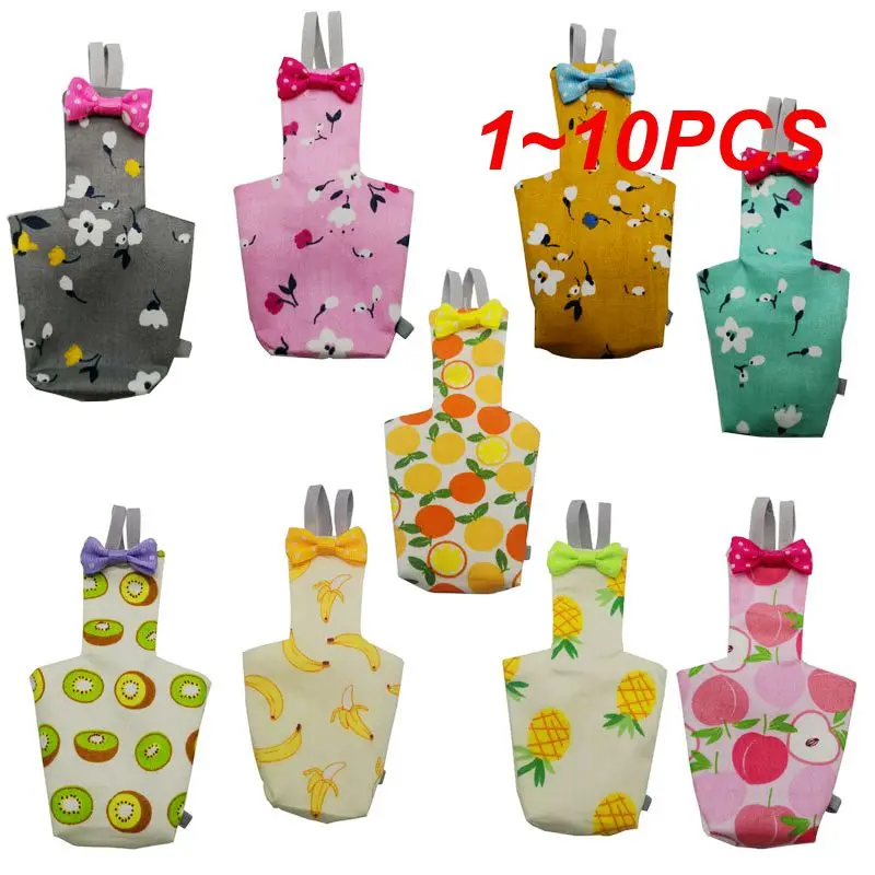 

1 ~ 10 шт. подгузник для попугаев с бантиком милые красочные фрукты цветочный костюм для полета одежда для маленьких и средних птиц кокатических голубей