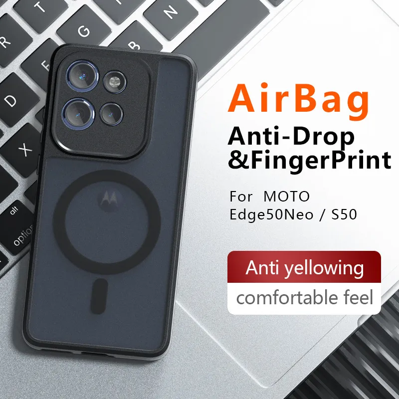 Magnetic Anti-Drop Matte Finish Phone Case with Airbag Corners