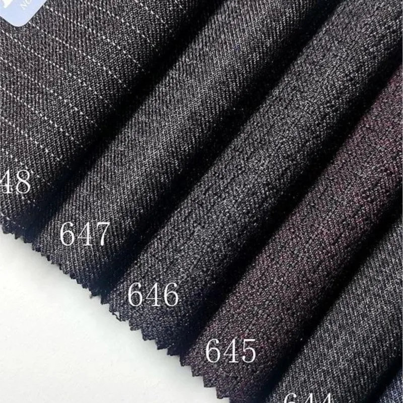 Thick anti-wrinkle plaid striped clothing fabric autumn/winter suit pants skirt trench coat vest