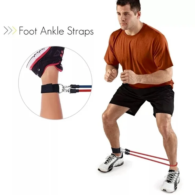 50LBS Resistance Bands Set Sports Elastic Bands Rubber Bands for Fitness Expander Workout Gym Home Exercise 5