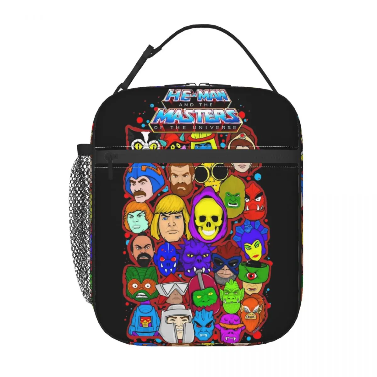 Vintage Heman Character Collage Merch Insulated Lunch Bag Masters of the Universe He-Man Storage Box Cooler Thermal Lunch Boxes