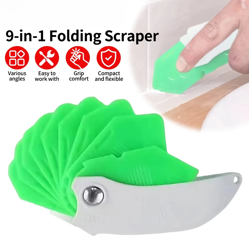 9-in-1 Silicone Caulking Tool Professional Sealant Spreading Joint Sealant Spreader Spatula Tile Window Grout Edge Removal caulking tools caulking tool set silicone caulking tool