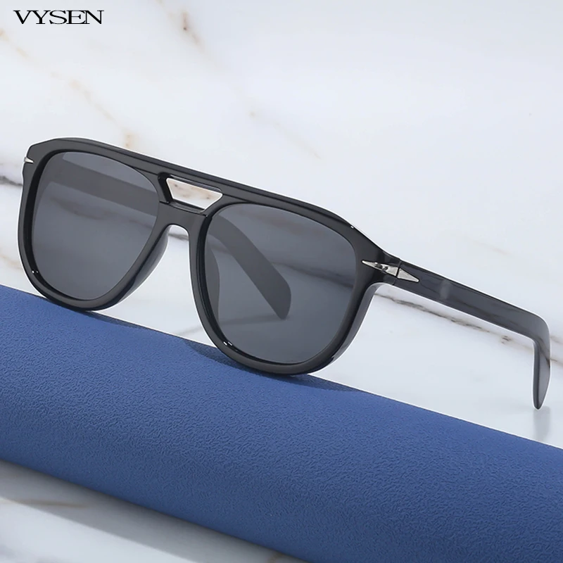 

2023 Fashion Polarized Sunglasses For Men Luxury Designer Beckham Style Sunglass Male Pilot Sun Glasses Women Double Beam Shades