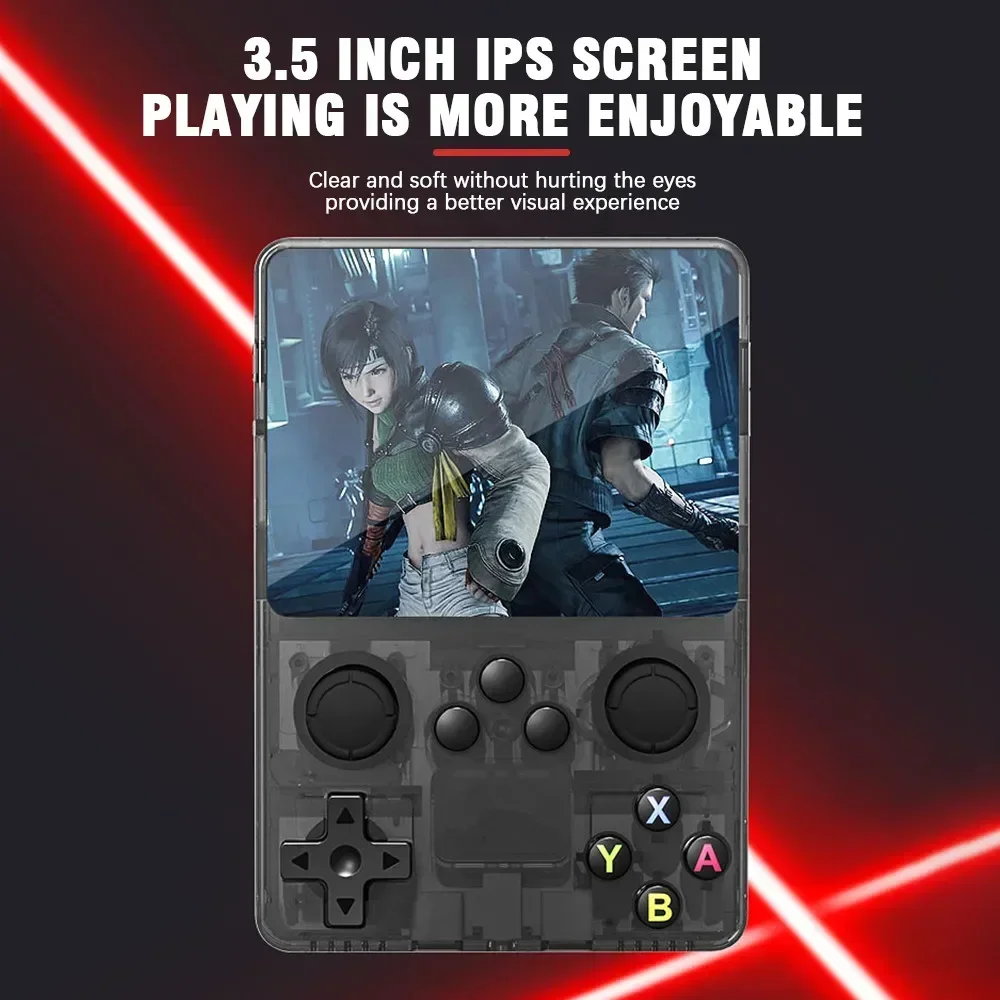 R35S Retro Handheld Video Game Console Linux System 3.5 Inch IPS Screen Portable Pocket Video Player 128GB Games Boy Gift