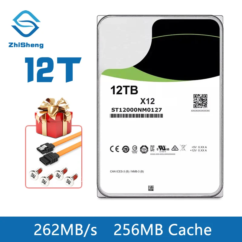 Original Seagate ST12000NM0127 EXOS 12TB Enterprise Hdd Hard Drive SATA