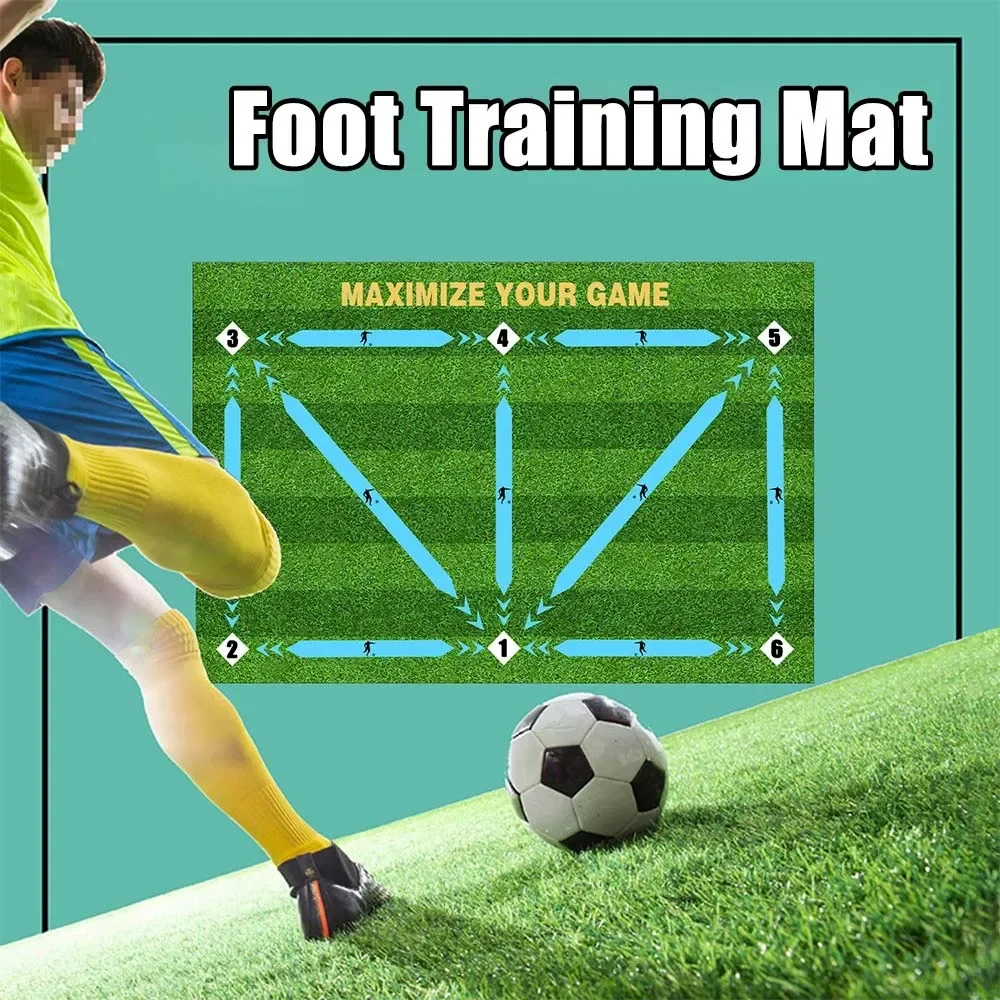 Football Training Mat Soccer Training Equipment Non Slip Foldable Kids Adults Indoor Ourdoor Dribble Mat Equipment football training mat