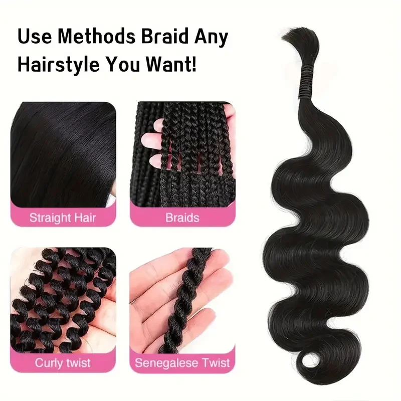 No Weft For Braiding Unprocessed Body Wave Human Hair Bulk With Full Ends Extensions Original Virgin Hair 50g 10-30 inches