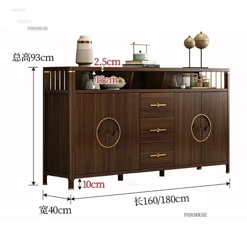 Chinese Style Sideboards Modern Solid Wood Kitchen Locker Home Furnitur Creative Living Room Sideboard Storage Cabinets ZZ