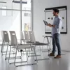 Stacking Chairs 1102LB Capacity Home Office Guest Chair Set with Sled Base,Modern Reception Chair for Kitchen,Waiting Room 2